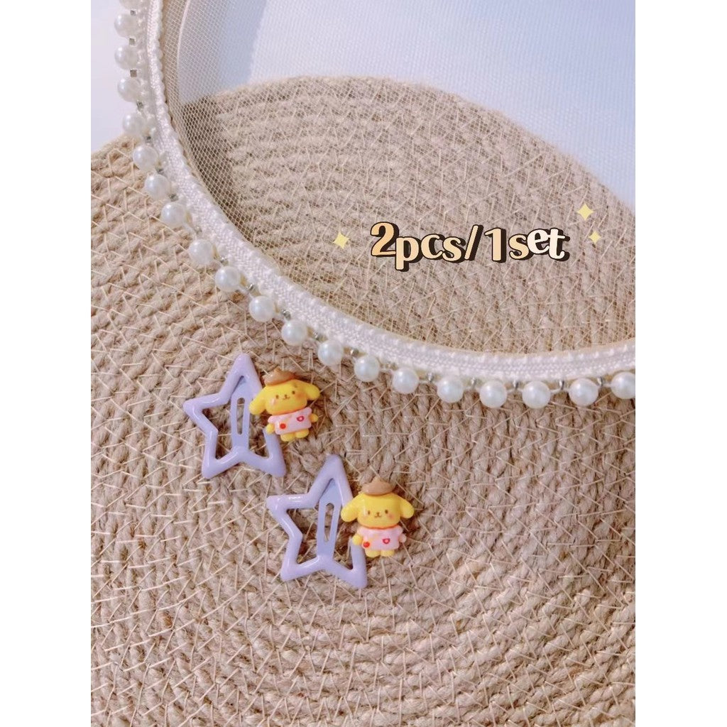 5Pcs/Set Cartoon Hairpins For Baby Girls Cute Flower Hair Clips Animal Mini Hairclips Kids-CSW1015