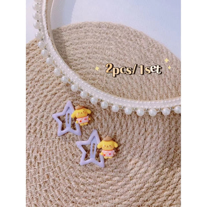 5Pcs/Set Cartoon Hairpins For Baby Girls Cute Flower Hair Clips Animal Mini Hairclips Kids-CSW1015