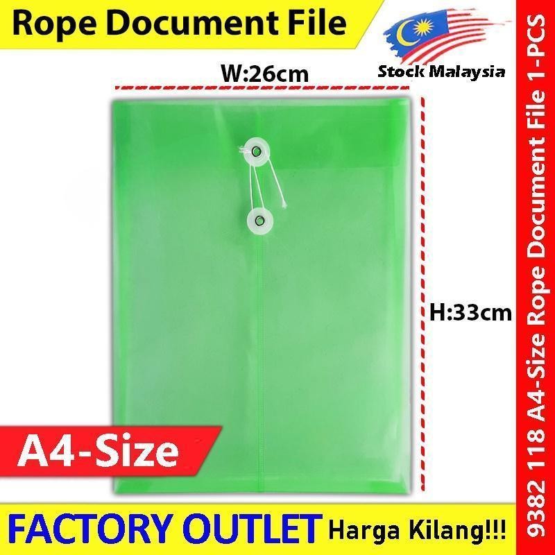 KIJO A4 Size Envelope File / Rope Document File / Fail Tali / Transparent Waterproof Pocket File #A4透明信封文件袋 #绳子文件袋 #9382