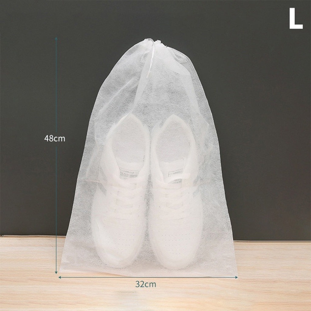 (READYSTOCK) Non Woven Shoe Bags Waterproof Drawstring Storage Bags Travel Storage Bags Dustproof Shoe Bag 无纺布防水鞋袋