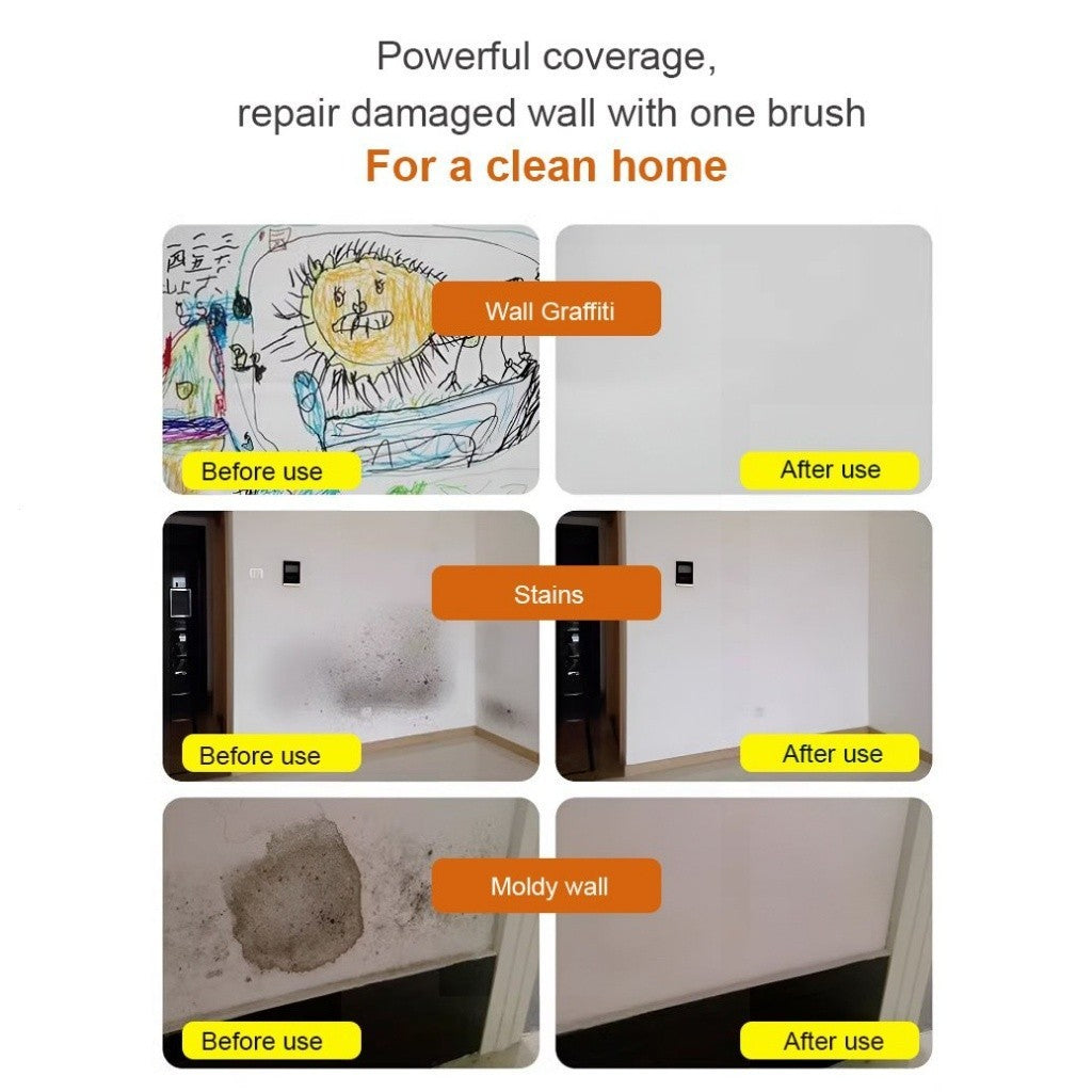 【READY STOCK】Quick Dry White Cream Latex Paint | Self-Roller Wall Repair | Cat Dinding Putih | 白色乳胶墙面修补漆