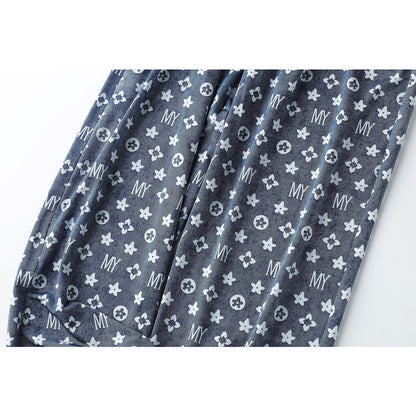 【FreeSize】Versatile Thin High-Waist Ice Silk Denim Straight-Leg Cool Pants Wide-Leg Loose Casual Pants J001