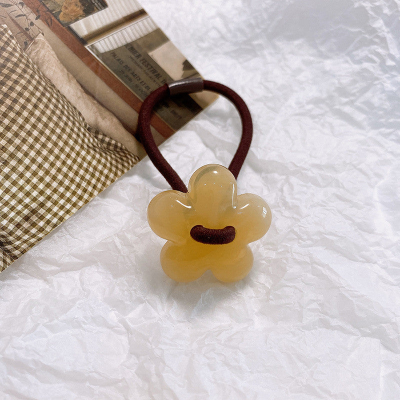 Hair Rope Flower Rubber Bands Women Hair Bands Sweet Hair Ties Flower Scrunchies-FqF5 花朵橡皮筋发绳