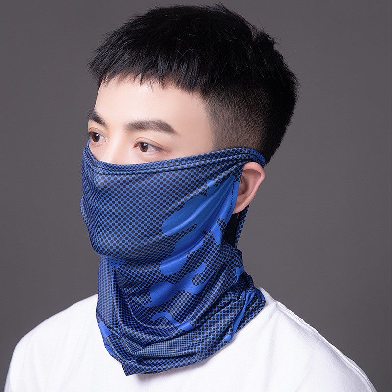 【READY STOCK】Ice Silk UV Protection Face Mask Women & Men Detachable Breathable Sun Shield DD-056/057/058 冰丝防晒面罩