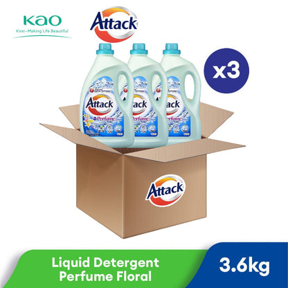 【READY STOCK】KAO ATTACK Liquid Detergent - 3.6kg 1 Box of 3 Bottle