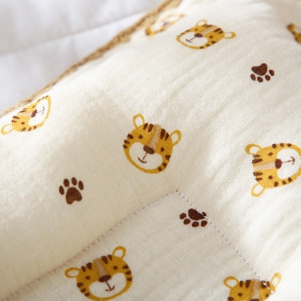 100% Cotton Baby Sleeping Pillow 3-6 Months Soft Muslin and Breathable Baby Pillow 3D Pillow For Newborn Baby-2434