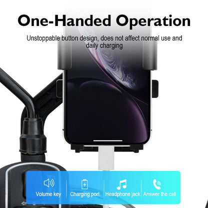 READY STOCK‼️ Motorcycle Phone Holder | 360° Rotation | Side Mirror & Handlebar Mount | 摩托车手机支架 | 360° 旋转 |