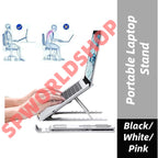 (READYSTOCK) Portable Laptop Stand Adjustable Foldable Laptop Holder  Notebook Stand Healthy Posture 便携式笔记本支架