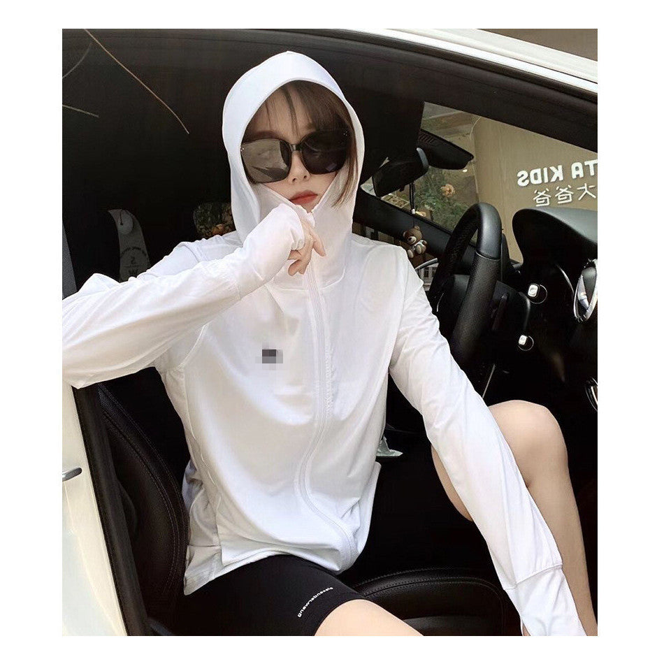 [READY STOCK] Anti-UV Ice Silk Sun Protection Shirt | Cooling Sunblock Hoodie | Long Sleeve Lightweight Jacket 防晒冰丝外套