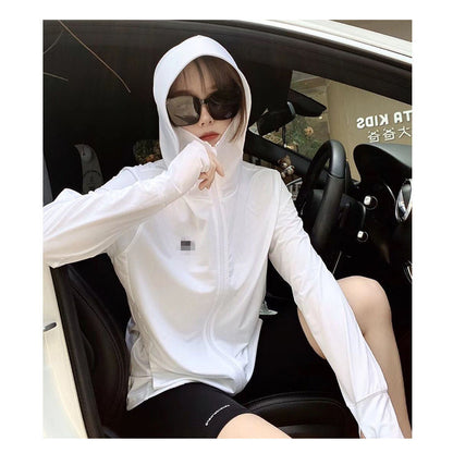 [READY STOCK] Anti-UV Ice Silk Sun Protection Shirt | Cooling Sunblock Hoodie | Long Sleeve Lightweight Jacket 防晒冰丝外套