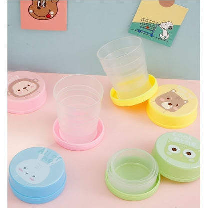 (READYSTOCK) Fancy Travel Folding Telescopic Water Cup 200ml Mini Portable Cartoon Water  Glass  Foldable 迷你折叠卡通水杯