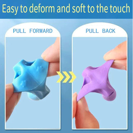 KIDS PENCIL GRIP | 儿童握笔矫正器：软硅胶材质、预防近视/老茧 | 左右手通用 | 现货秒发 Ergonomic Silicone Pen Holder for Kids | Corrective Writing Tool & Posture Support