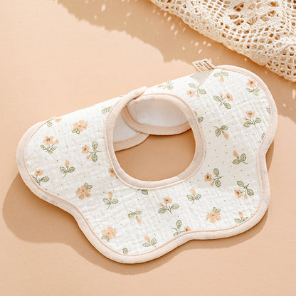 【READY STOCK】Baby Crepe & Knitted Bib Waterproof Baby Bibs 360 Degree Bib Newborn Kids Feeding Baby Saliva Towel-9627