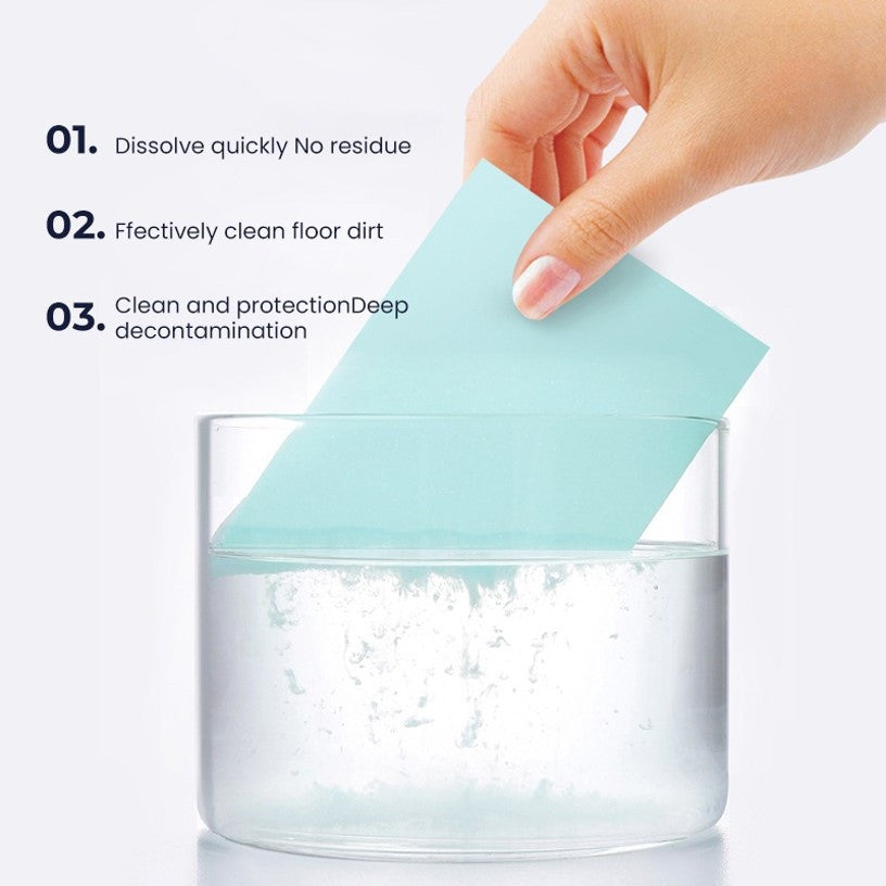READY STOCK‼️ 100PCS Multi-Effect Floor Cleaner | Soap Paper Detergent | Easy-to-Use & Quick Dissolve 多效地板清洁