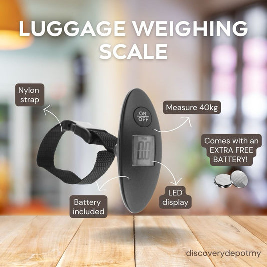 (READYSTOCK) Luggage Weighing Scale Portable Hanging Weight Scale Alat Penimbang Beg Berat 40kg 便携式行李称