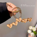 Vintage Jelly Love Scratch Clip | Large Heart-Shaped Crab Hair Claw | Fashionable  Headdress for Women - ZJ048 复古果冻爱心发夹