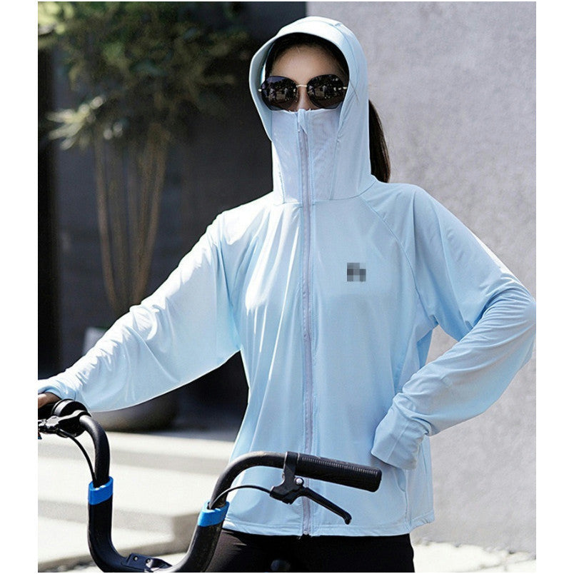 [READY STOCK] Anti-UV Ice Silk Sun Protection Shirt | Cooling Sunblock Hoodie | Long Sleeve Lightweight Jacket 防晒冰丝外套