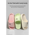 【ANTI-SLIP】Women’s Soft Cloud Slippers (B2024) | Lightweight Indoor Outdoor Sandals | Thick Sole Non-Slip Flip Flops | Selipar Perempuan 女士防滑拖鞋 踩屎感 浴室居家