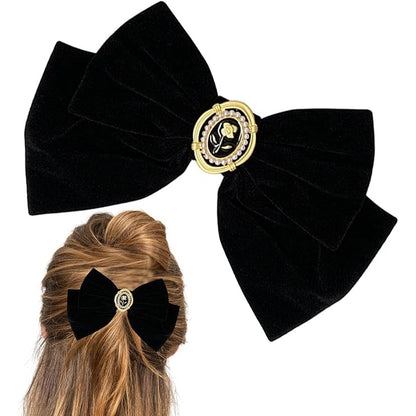 Retro Pearl Camellia Bow Hair Clips Fashion Metal Shark Clips Elegant Ponytail Headwear Hair Accessories-CSW1021