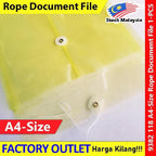 KIJO A4 Size Envelope File / Rope Document File / Fail Tali / Transparent Waterproof Pocket File #A4透明信封文件袋 #绳子文件袋 #9382