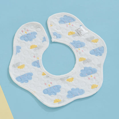 【READY STOCK】Baby Crepe & Knitted Bib Waterproof Baby Bibs 360 Degree Bib Newborn Kids Feeding Baby Saliva Towel-9627