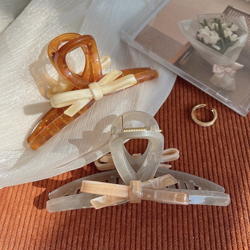 Delicacy Double Sided Butterfly Claw Clip Intersect Sweet Acrylic Hair Clip For Simple Transparent Hair Claw Clips-CSW79