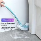 Long Handle Double-Head Curved Toilet Brush | 2-in-1 Bathroom Cleaning Tool | Deep Scrub Gap Cleaner Brush 长柄双头弯曲马桶刷 无死角清洁 强力去污 浴室神器