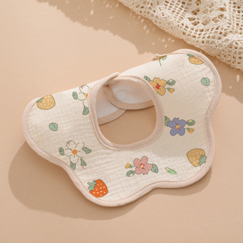 PURE COMFORT | 360° 旋转云感：绉布针织防水护颈围嘴 Baby Crepe & Knitted Bib · 360° Seamless Protection