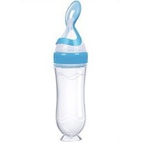 Baby Squeeze Feeder Bottle (A-0055) | Silicone Cereal Rice Paste Feeder | Soft Food Supplement Spoon | Botol Penyusuan Bayi 婴儿米糊喂养瓶 硅胶挤压式 辅食神器