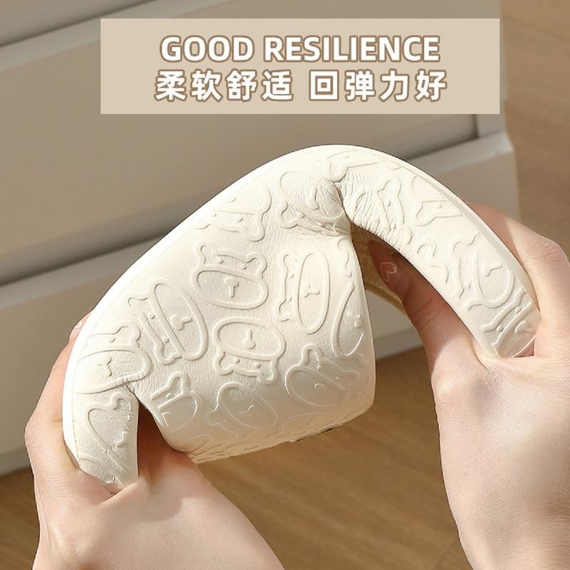 【ANTI-SLIP】Women’s Soft Cloud Slippers (B2024) | Lightweight Indoor Outdoor Sandals | Thick Sole Non-Slip Flip Flops | Selipar Perempuan 女士防滑拖鞋 踩屎感 浴室居家