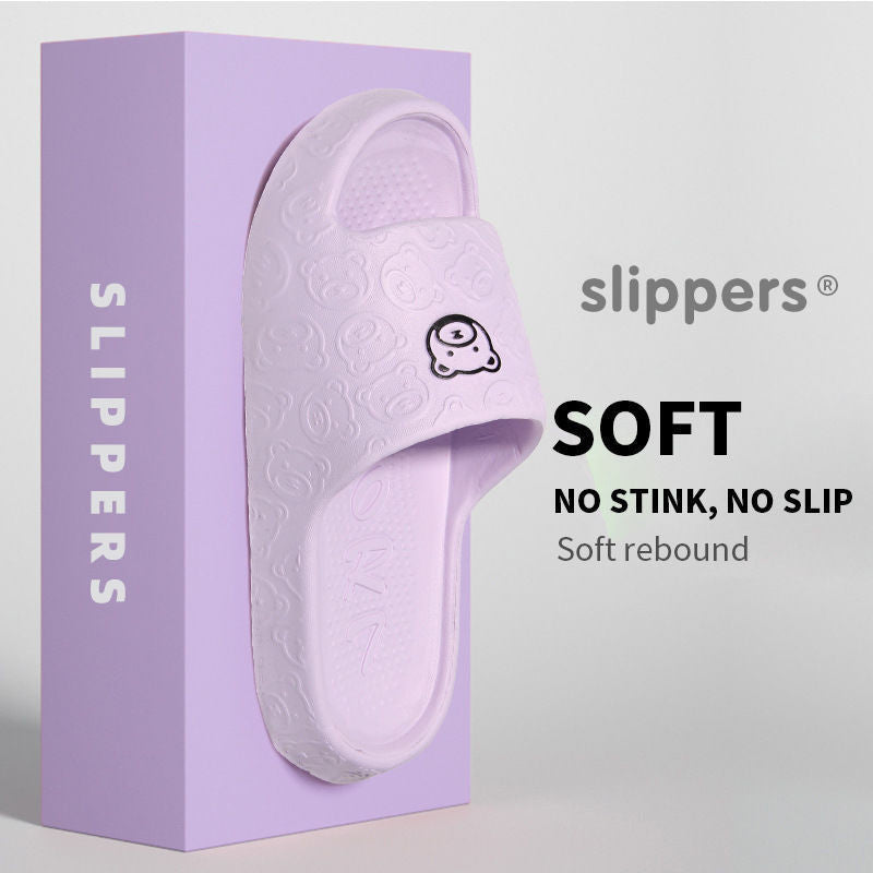 【ANTI-SLIP】Women’s Soft Cloud Slippers (B2024) | Lightweight Indoor Outdoor Sandals | Thick Sole Non-Slip Flip Flops | Selipar Perempuan 女士防滑拖鞋 踩屎感 浴室居家