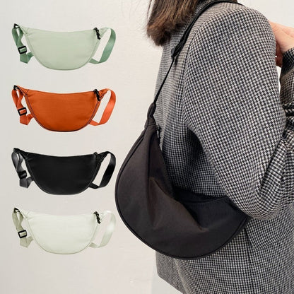 【READY STOCK】Dumpling Crossbody Bag | Casual Nylon Sling Shoulder Unisex Bag Beg Wanita Kasual 斜挎包 B07089