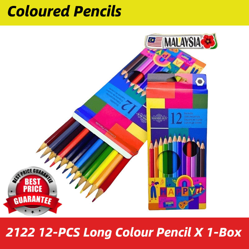 12-Color Long Color Pencil WaterColor Pensil Warna Panjang #2122