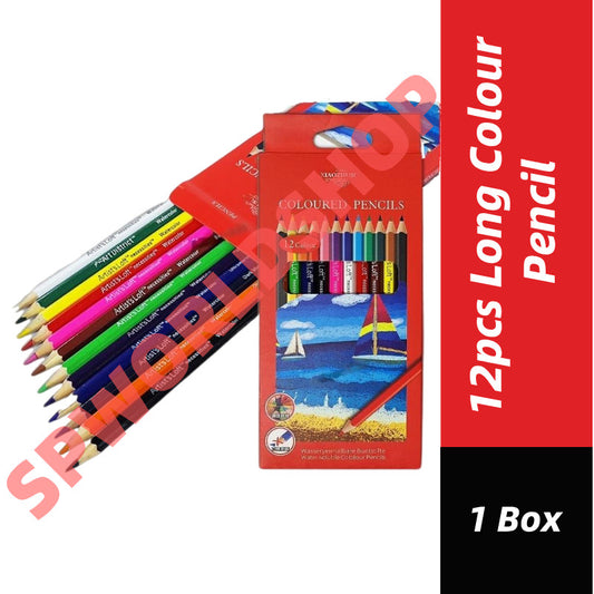 12-Color Long Color Pencil WaterColor Pensil Warna Panjang #2122