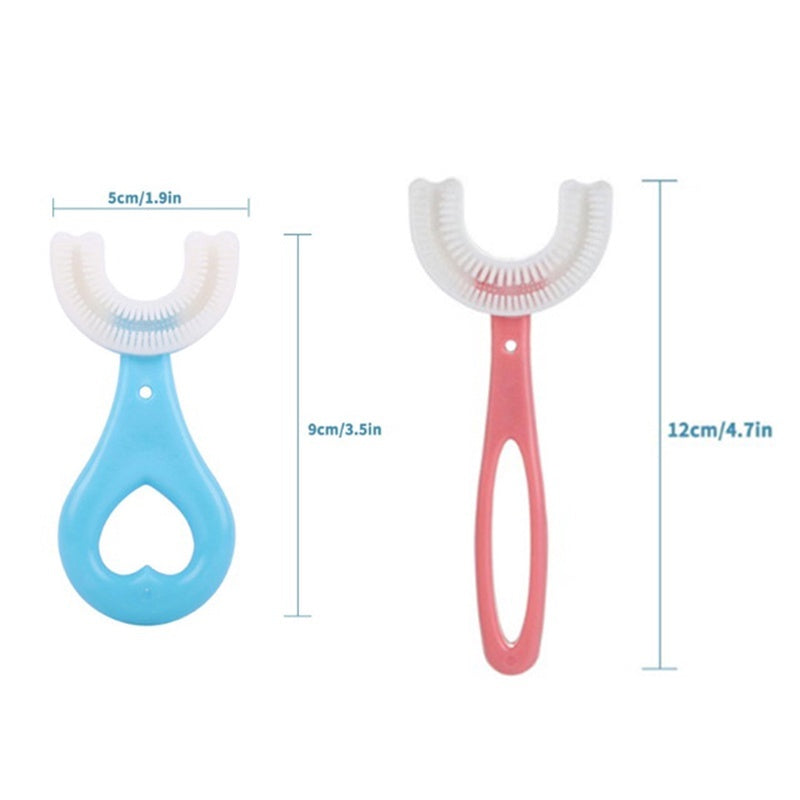 READY STOCK‼️ U-Shape Kids Toothbrush | Soft Silicone Brush for 2-6 / 6-12 Years 儿童U型牙刷 | 软硅胶刷头