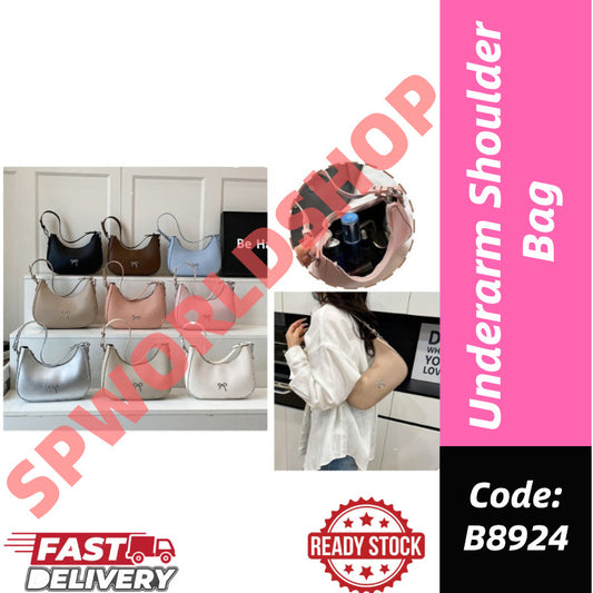 【READY STOCK】Fashion Clutch Handbag Solid Underarm Shoulder Bag, Casual Shopper Tote / Beg Fesyen Wanita 手提腋下包 B8924