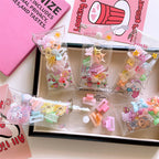 10pcs Cute Gradient Color Hair Clip, Girls' Simple Small Size Hair Clip Bag-CSW5120