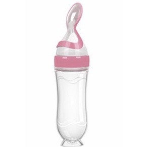 Baby Squeeze Feeder Bottle (A-0055) | Silicone Cereal Rice Paste Feeder | Soft Food Supplement Spoon | Botol Penyusuan Bayi 婴儿米糊喂养瓶 硅胶挤压式 辅食神器