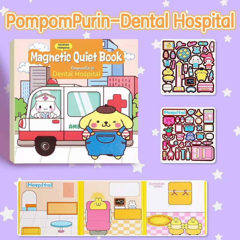 Magnetic Puzzle Book for Toddlers | Educational Learning Book (AJS-002) | Travel Busy Toy & Sensory Game | Mainan Budak 磁性安静书 益智贴纸书 专注力训练 亲子互动
