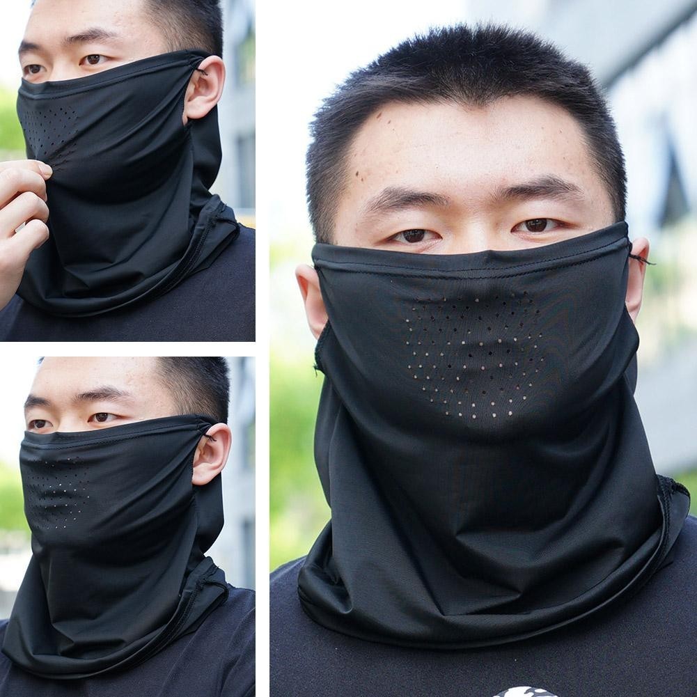 Summer Cooling Sun Mask | Full Face & Neck Protection | Breathable Mesh & Detachable Design | Ice Silk UV Shield 冰丝护颈防晒 呼吸感面罩 物理遮阳 骑行防晒
