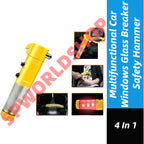 (READYSTOCK) Multifunctional Car Windows Glass Breaker Safety Hammer Flash Light Warning Light Belt Cutter Safety 汽车玻璃锤灯