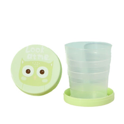 (READYSTOCK) Fancy Travel Folding Telescopic Water Cup 200ml Mini Portable Cartoon Water  Glass  Foldable 迷你折叠卡通水杯