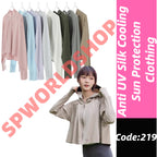 [READY STOCK] Anti-UV Ice Silk Sun Protection Shirt | Cooling Sunblock Hoodie | Long Sleeve Lightweight Jacket 防晒冰丝外套