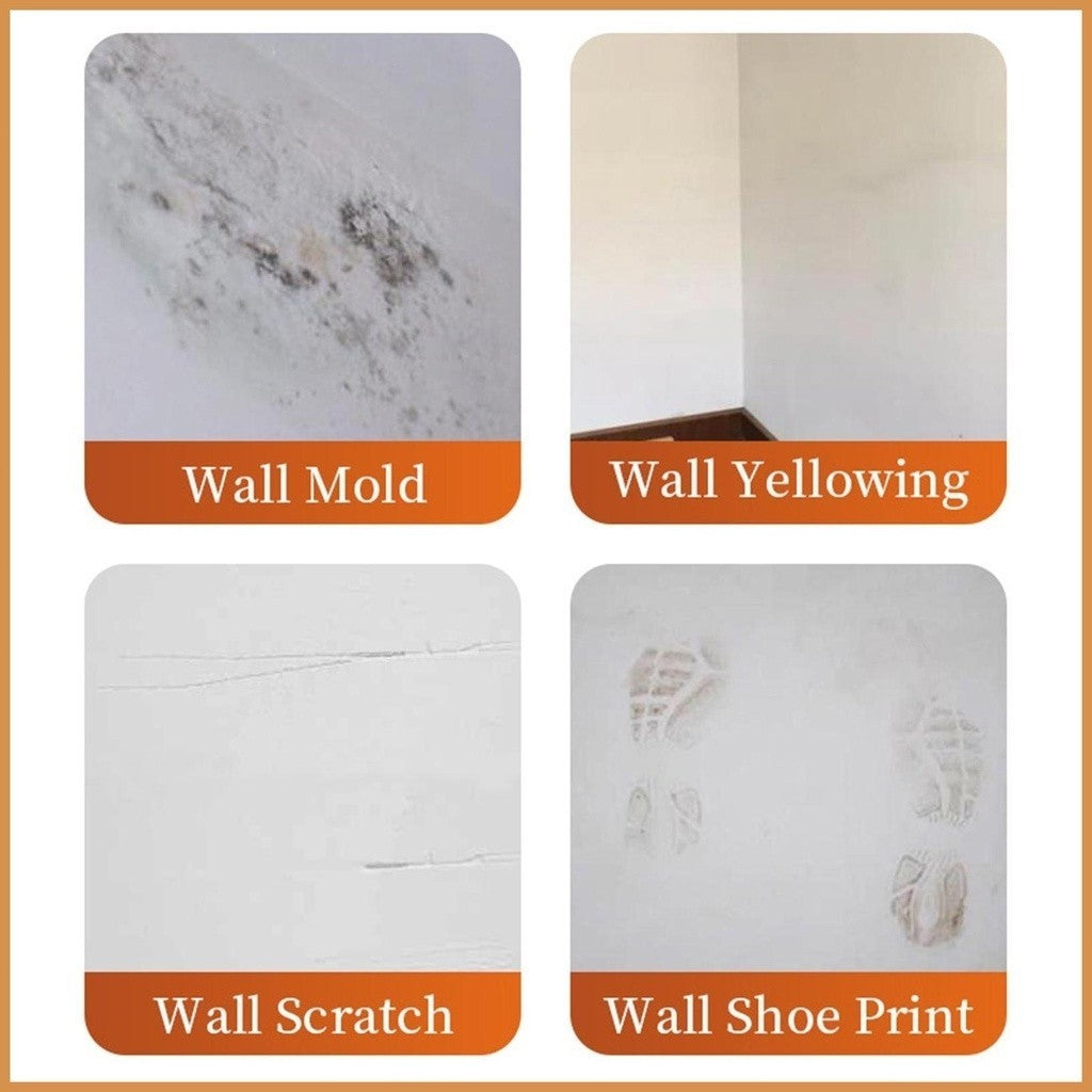 【READY STOCK】Quick Dry White Cream Latex Paint | Self-Roller Wall Repair | Cat Dinding Putih | 白色乳胶墙面修补漆