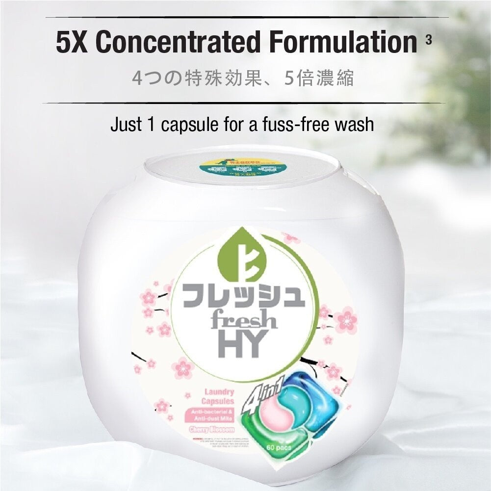 READY STOCK!!! Fresh Hy 4 In 1 Laundry Capsules (10ml x 28 Pcs) / Refill (10ml x 24 Pcs)