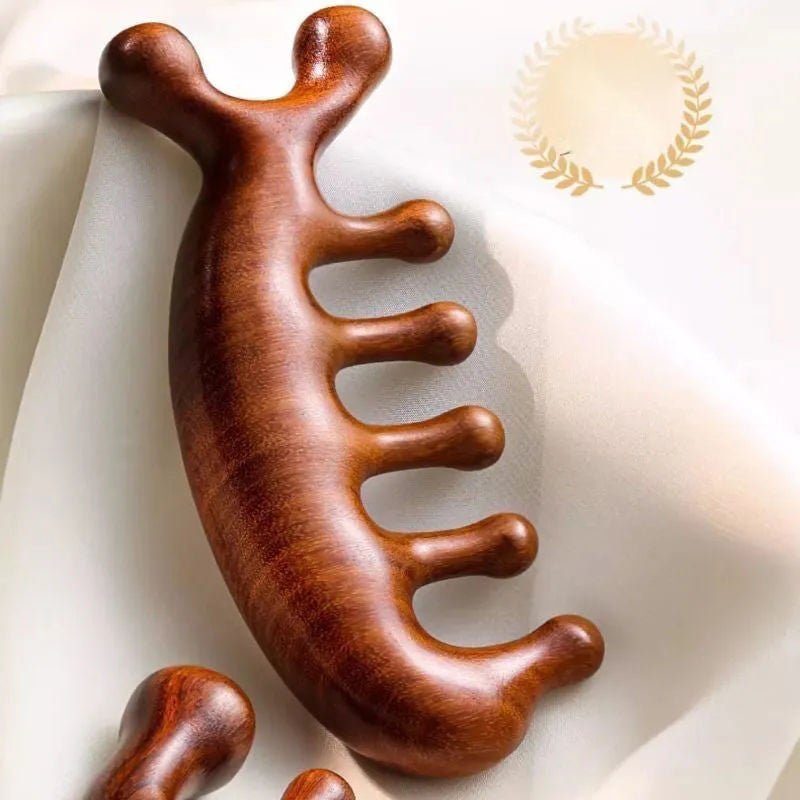 Body Meridian Massage Comb | Deer Antler Acupuncture Comb | Improve Blood Circulation | Anti-Static Hair Brush 经络按摩梳