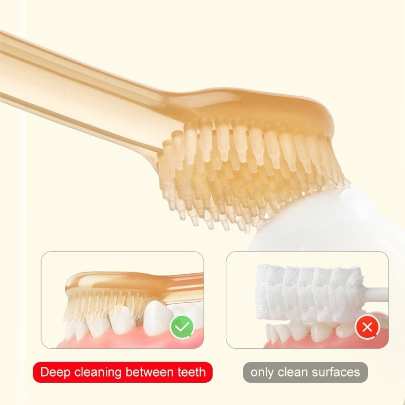 360° Silicone Baby Toothbrush | Soft Tongue Scraper for Newborns | Safe Oral Hygiene Kit | Pembersih Mulut Bayi 婴儿口腔清洁 软毛牙刷 解决奶垢