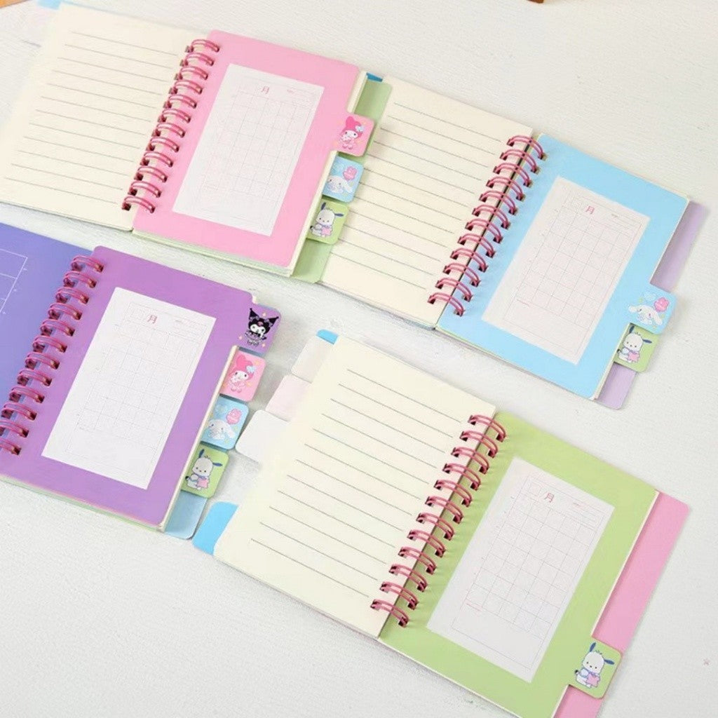 【READY STOCK】Cute Cartoon Portable Notebook | Mini Pocket Journal | Kawaii Stationery for School & Office 可爱卡通记事本
