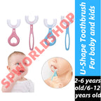 READY STOCK‼️ U-Shape Kids Toothbrush | Soft Silicone Brush for 2-6 / 6-12 Years 儿童U型牙刷 | 软硅胶刷头