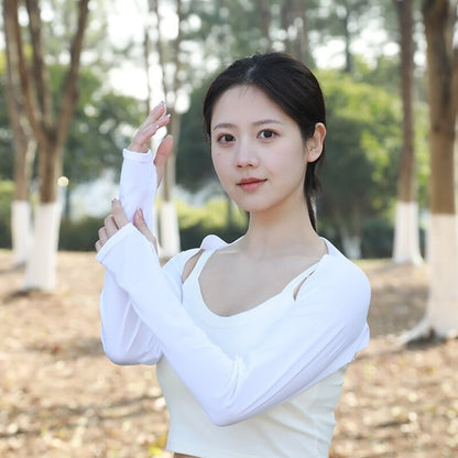 【READY STOCK】Ice Silk Golf Sun Protection Shawl – Lightweight Cooling UV-Blocking Shoulder Wrap for Women LS5252 冰丝高尔夫披肩